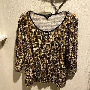 Notations brand sz 2X. Animal print long sleeve shirt. Like new.